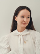 Брошь «Зуб» со стразой, цвет белый в серебре - Фото 2