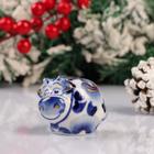 Сувенир "Корова Зося", гжель с золотом - Фото 1