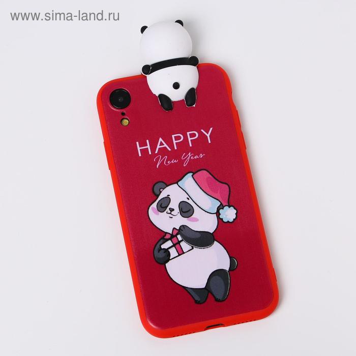 Чехол для телефона iPhone XR «Радостный панда», с персонажем, 7,6 х 15,1 см - Фото 1