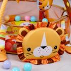 УЦЕНКА Развивающий коврик 3 в 1 «Лев», 68×68 см, 30 цветных шариков, 4 игрушки - Фото 2