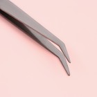 Пинцет изогнутый для рукоделия, 12 см, цвет серебряный - Фото 3