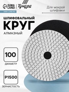 Алмазный гибкий шлифовальный круг ТУНДРА «Черепашка», для мокрой шлифовки, 100 мм, № 1500 - Фото 1