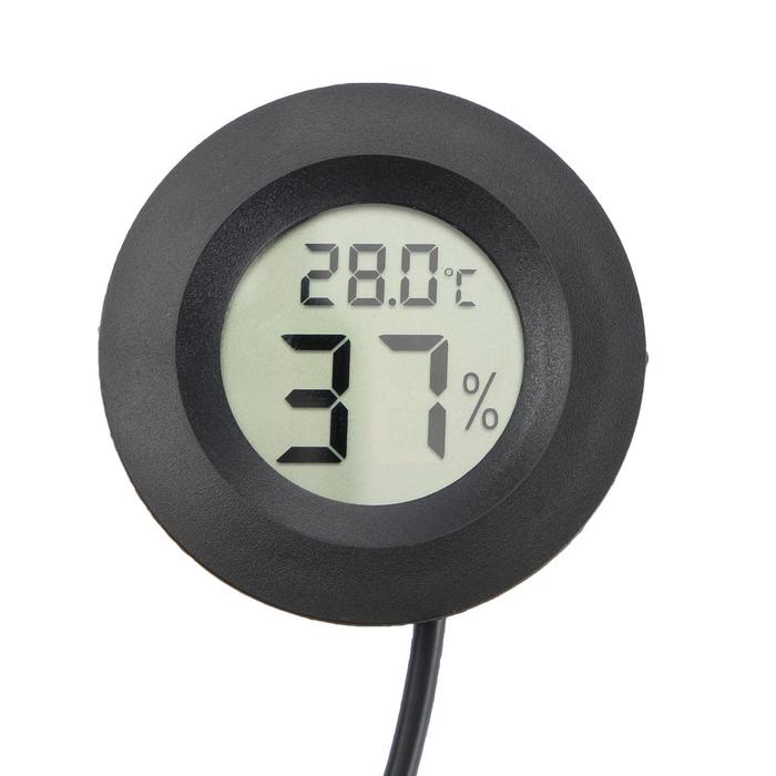 Термометр, гигрометр цифровой, ЖК-экран, провод 1.5 м - фото 1886542263