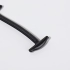 Набор шнурков для обуви, 10 шт., силиконовые, круглые, d=3 мм, 4 см, чёрный - Фото 3