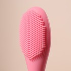 Кисть для масок с щёткой, двусторонняя, силиконовая, 16,5 см, цвет розовый - Фото 4