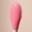 Кисть для масок с щёткой, двусторонняя, силиконовая, 16,5 см, цвет розовый - Фото 5