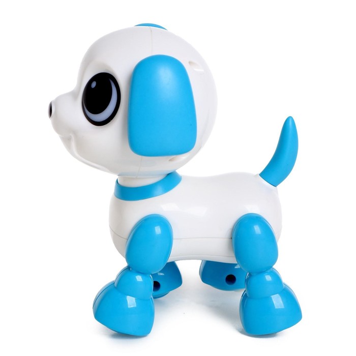 Робот собака «Питомец» IQ BOT, интерактивный: с записью звуков, реагирует на хлопки, звук, свет, на батарейках, фиолетовый - фото 1905706898