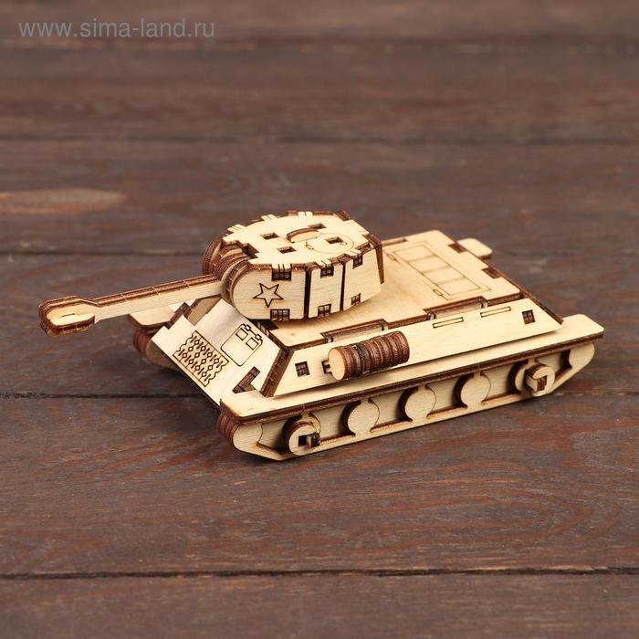 Деревянный конструктор «Танк Т-34» - Фото 1