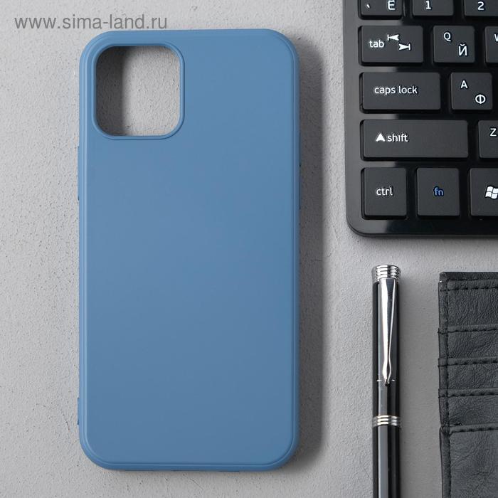 Чехол Activ Full Original Design, для Apple iPhone 12/12 Pro, силиконовый, синий - Фото 1