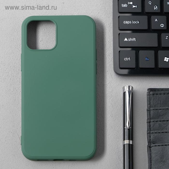 Чехол Activ Full Original Design, для Apple iPhone 12/12 Pro, силиконовый, тёмно-зелёный - Фото 1