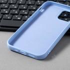 Чехол Activ Full Original Design, для Apple iPhone 12/12 Pro, силиконовый, голубой - Фото 3