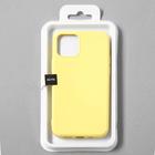 Чехол Activ Full Original Design, для Apple iPhone 12/12 Pro, силиконовый, желтый - Фото 4