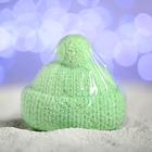 Бомбочка для ванн «Вязаная шапочка», зелёная, с ароматом ели - Фото 1