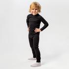 Комплект для мальчика термо (лонгслив, кальсоны), цвет чёрный, рост 98 см (28) - Фото 1