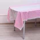 Скатерть на стол «Диагональ», 108×180 см, цвет розовый - Фото 1