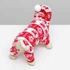 Комбинезон «Олени» с капюшоном, размер XS (ДС 20 см, ОГ 30 см, ОШ 20 см), красный - Фото 4