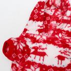 Комбинезон "Олени" с капюшоном, размер XS (ДС 20 см, ОГ 30 см, ОШ 20 см), красный - фото 7762612