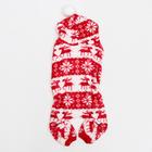 Комбинезон «Олени» с капюшоном, размер S (ДС 25 см, ОГ 35 см, ОШ 25 см), красный - Фото 11