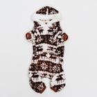 Комбинезон «Олени» с капюшоном, размер XXL (ДС 45 см, ОГ 55 см, ОШ 45 см), коричневый - Фото 8