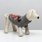 Свитер «Олень на сером», S (ДС 18, ОШ 20, ОГ 28 см) - Фото 3