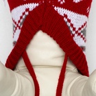 Свитер «Бегущие олени», L (ДС 29, ОШ 29, ОГ 29-49 см), бордовый - Фото 6