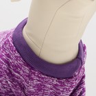Свитер меланжевый, размер XS  (ДС 14, ОШ 23, ОГ 22 см), фиолетовый - Фото 4