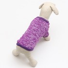 Свитер меланжевый, размер XL (ДС 35, ОШ 32, ОГ 50 см), фиолетовый - Фото 3