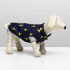 Куртка для собак "Молния", S (ДС 20 см, ОШ 23 см, ОГ 32 см), тёмно-синяя - фото 16996584