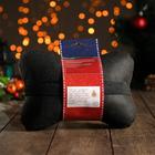 Подушка автомобильная подарочная, косточка, на подголовник, "Новый год", лен, коричневый, 18х26 см - Фото 2