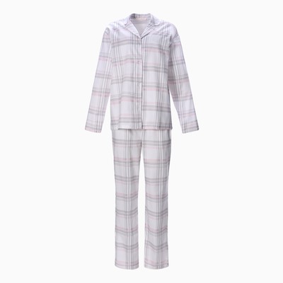 Пижама женская (рубашка, брюки) KAFTAN «Клетка», размер 40-42