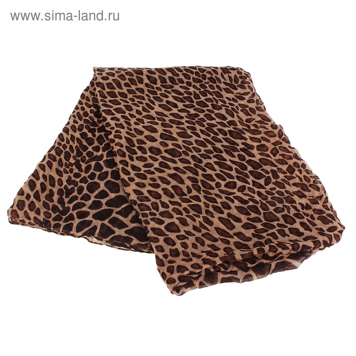 Палантин 110*180см 88284 Африка (коричнево-бежевый) - Фото 1