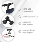 Скамья для пресса ONLYTOP, 120 см, изогнутая, с гантелями 1.5 кг и эспандерами - Фото 2