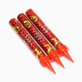 Свечи фонтаны в торт золотые «С Новым Годом!», 3 шт., 12.5 см, горение 30 сек. (комплект 3 шт)