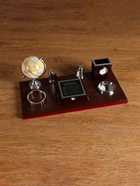 Набор настольный 7 в 1, (карандашница с часами, визитница, глобус, подставка, калька, подставка для мелочей) - Фото 1