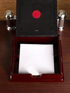 Набор настольный 7 в 1, (карандашница с часами, визитница, глобус, подставка, калька, подставка для мелочей) - Фото 3