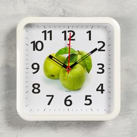 Часы настенные "Яблоки", плавный ход, 22 х 22 см