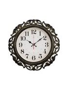 Часы настенные, интерьерные "Хостон", бесшумные, d-40.5 см, циферблат 26 см, чёрно-золотые - Фото 1
