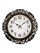 Часы настенные, интерьерные "Хостон", бесшумные, d-40.5 см, циферблат 26 см, чёрно-золотые 5441650 - фото 319751135