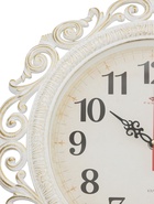 Часы настенные, интерьерные "Хостон", бесшумные, d-40.5 см, циферблат 26 см, белые с золотом - Фото 3