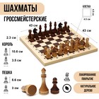 Шахматы турнирные, доска дерево 43 х 43 см, фигуры дерево, король h-10.6 см - фото 624695