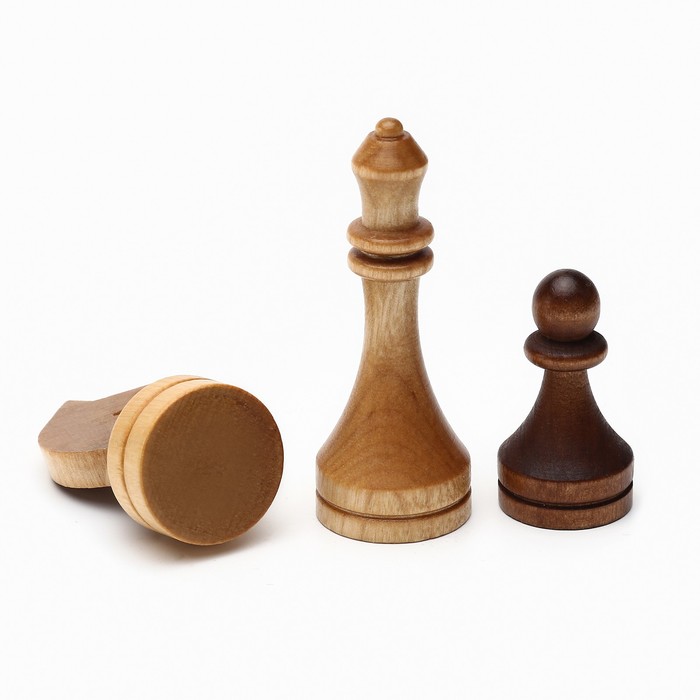 Шахматы деревянные гроссмейстерские, турнирные 43 х 43 см, король h-10.6 см, пешка h-5.6 см - фото 1885082251