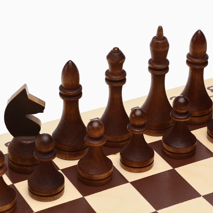 Шахматы деревянные гроссмейстерские, турнирные 43 х 43 см, король h-10.6 см, пешка h-5.6 см - фото 1885082252