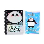 Подарочный набор новогодний, голографический блокнот и обложка на паспорт, Snow panda - Фото 2