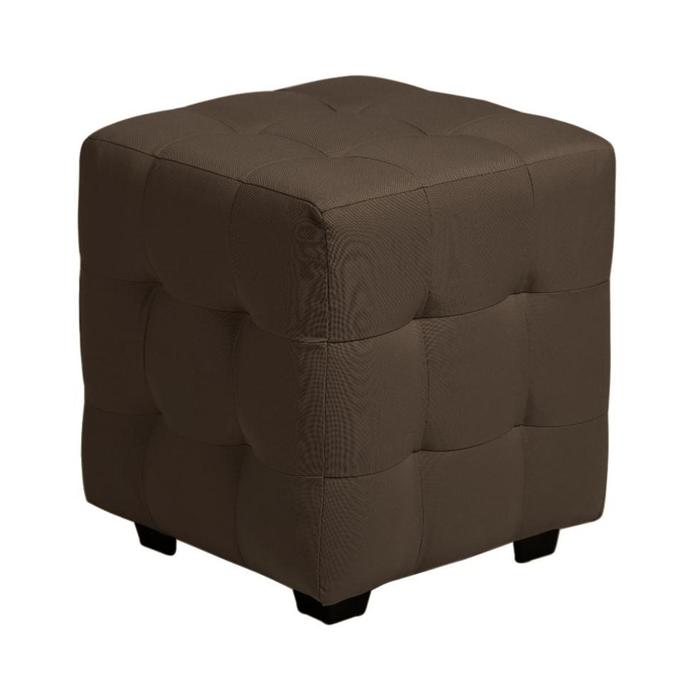 Пуф Генри 400х400х420 Рогожка CHOCOLATE - Фото 1
