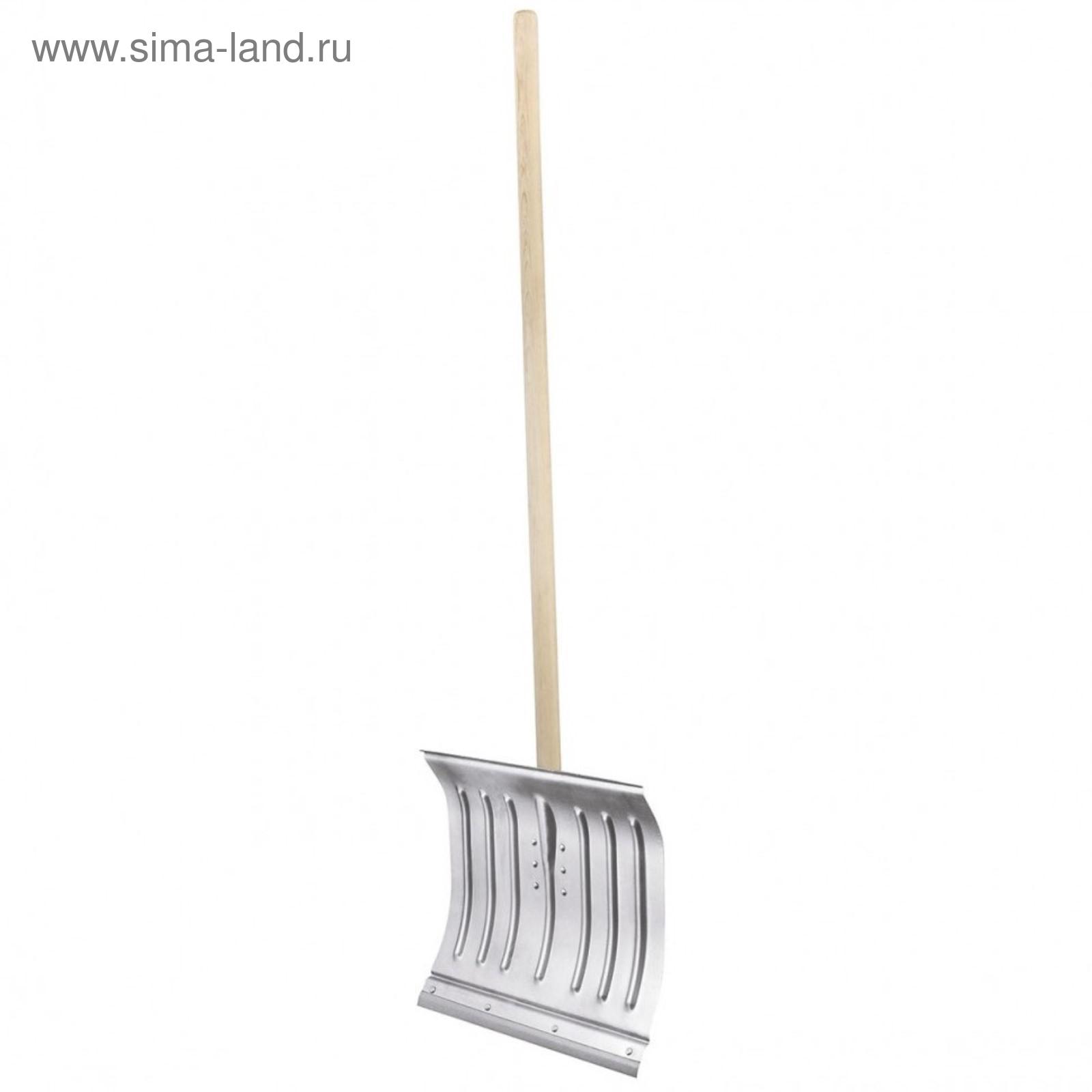 Лопата стальная, ковш 370 × 430 мм, с планкой, деревянный черенок ...