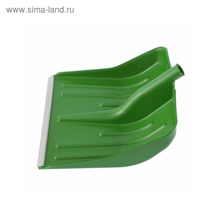 Ковш лопаты пластиковый, 420 × 425 мм, с планкой, зелёный, «Сибртех» - Фото 1
