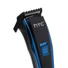 Машинка для стрижки HTC AT-210, 3 Вт, 4 насадки 3/6/9/12 мм, чёрно-синяя - Фото 4