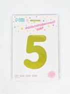 Воздушный шар фольгированный 40" «Цифра 5» 5446837