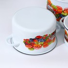 Набор посуды «Варенье», 3 предмета: 1,5 л, 2,9 л,4,5 л, индукция, цвет белый - фото 4315322