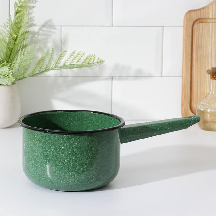 Ковш эмалированный цилиндрический, 1.5 л, цвет МИКС - Фото 1